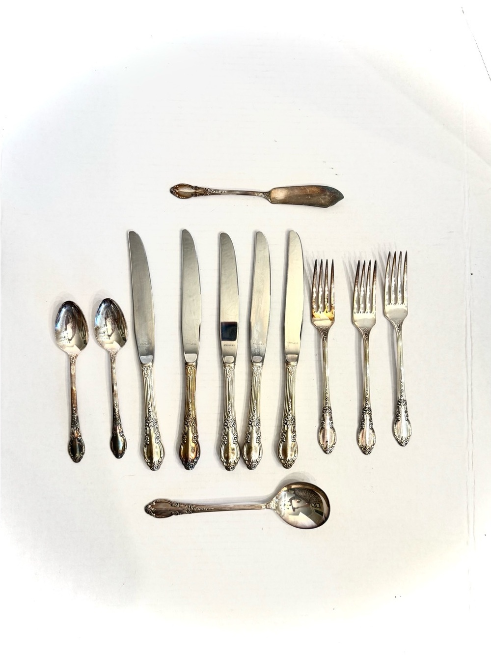 12 Pc LOT Enchantment 1881 Rogers LONDONTOWN Oneida Silverplate Flatware 1952